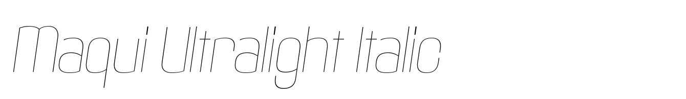 Maqui Ultralight Italic